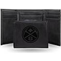 Rico NBA Nuggets Laser Engraved Black Trifold Wallet