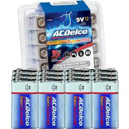 ACDelco 9V Batteries Super Alkaline 9-Volt Battery 12-Count