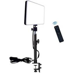 LED Desk Bi-Color Video Light, with C-Clamp Stand, 2700K-5700K Dimmable, Wireless Remote, Studio Photography Lighting