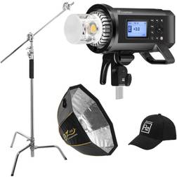 Flashpoint XPLOR 600PRO R2 TTL Battery-Powered Monolight Kit w/Softbox & C-Stand