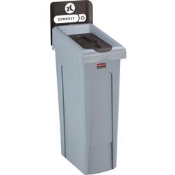 Rubbermaid Slim Jim Compost Recycling Station Brown 87Ltr