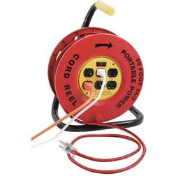 Southwire 50 ft. 14/3 Red Cord Reel Power Station with 6 Outlets