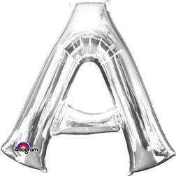 Amscan Palloncino Lettera K Argento (33 cm)