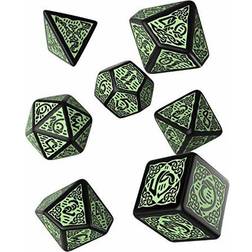 Q Workshop Celtic: Dice Set Black & Green
