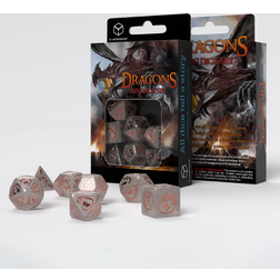 Q Workshop Dragons: Polyhedral Dice Set Quartz
