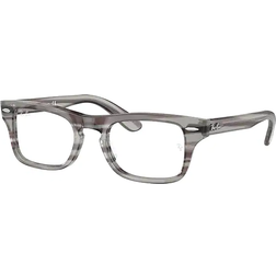 Ray-Ban BURBANK KIDS Gris a Rayas Montura Transparente Lentes polarizados 43-19