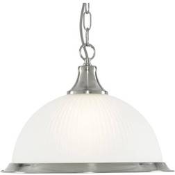 Searchlight Hänglampa American Diner Silver Satin 1 Lampa Pendellampa