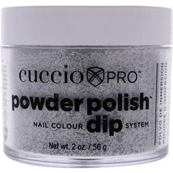 Cuccio Pro Powder Polish Nail Colour Dip System - Deep Silver Glitter 1.6 Nail