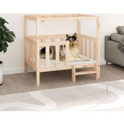 vidaXL Dog Bed 105.5x83.5x100 cm Solid Wood Pine