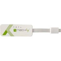 Techly IADAP USB31-ETGIGA3, Kabel, USB Type-C, Ethernet, 5000 Mbit/s, Vit