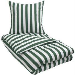Borg Design satin Nordic Stripe Påslakan Vit, Grön