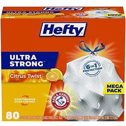 Hefty Ultra Strong Tall Kitchen Trash Bags, 13 Gallon Citrus Twist Scent, Count