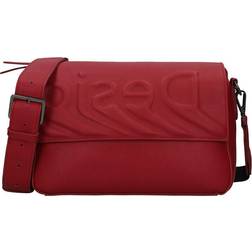 Desigual Psico Logo Phuket Straight Handbag Red