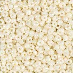 Creativ Company Rocaille Seed Beads, D 3 mm, size 8/0 hole size 0,6-1,0 mm, mother-of-pearl, 25 g/ 1 pack