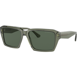 Armani Exchange Hombre Sunglass EA4186 - Color del Marco Verde Transparente Brillante