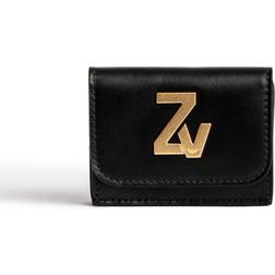 Zadig & Voltaire Läderplånbok Med ZV-Logotyp Svart