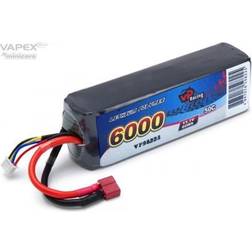 Minicars Vapex Li-Po Batteri 3S 11,1V 6000mAh 50C T-Kontakt, Vapex