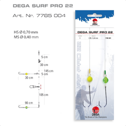 Jenzi Surfcasting-Rig DEGA-SURF Pro 22 Forfang