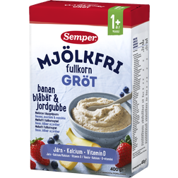 Semper Mælkefri Fuldkornsgrød Banan, Blåbær & Jordbær 400g