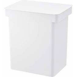 Yamazaki Airtight Rolling Garbage Can With Caster White