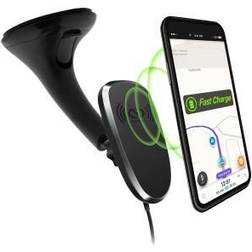 Mobilholder Naztech MagBuddy Wireless Charge Mount Inkl. Ladekabel og quickcharger, HPC14549