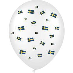 Latexballoner Svenske Flag 6-stk