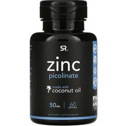 Sports Research Zinc Picolinate 50mg with Organic Coconut Oil 60