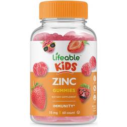 Lifeable Kids Zinc Gummies - Berry Count 60 pcs