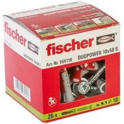 Fischer Cheville Bi-Matière 10x50 + Vis DuoPower Boite de 25