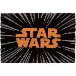 Grupo Erik Logo Star Wars Dörrmatta, Kokosnöt Grå, Beige, Sort