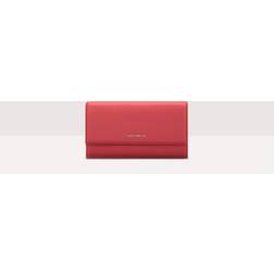 Coccinelle Plånböcker Läder Metallic Soft Färg Röd Cranberry 19x10x2 storlek Stor, Tranbär