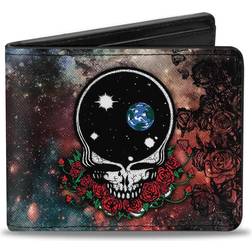 Buckle-down Pu Bifold - Skulls Bi Fold Wallet, Roses/Galaxy