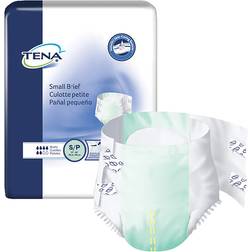 TENA Small Adult Incontinence Briefs, Unisex with Moderate Absorbency, 12 Count, 1 Pack