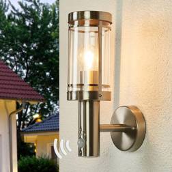 Lindby Sensor stainless steel Wall light