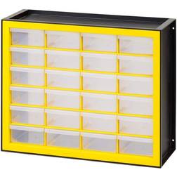 Iris 24 Drawer Parts Cabinet, Black/Yellow