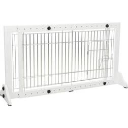 Trixie Adjustable Freestanding Pet Gate : Expands to 71 : Lightweight : White