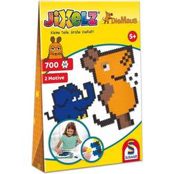 Schmidt Spiele 46112 Die Maus Jixelz The Mouse 700 Pieces 2 Designs Craft Sets Children's Puzzle