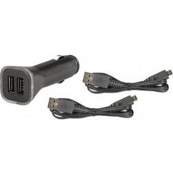 Motorola Dual Slot Car Charger with 2 Detachable Micro-USB Connectors