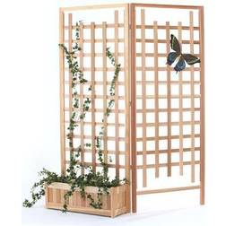 32w 11d 12h Planter Box with Trellis Privacy Screens