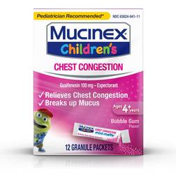 Mucinex Childrens Chest Congestion Mini-Melts Packets Bubble Gum