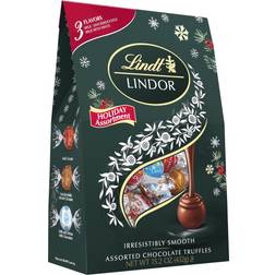 Lindt Holiday Assorted Chocolate Candy Truffles with Smooth, Melting Truffle Center, 15.2