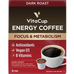 VitaCup, Energy Coffee, Dark Roast, 16 Cups, 0.39