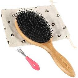 Bestool Hair Brush-Boar Bristle Hair Brushes Natural Bamboo Wooden Cushion Massage