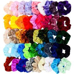 Chloe 45 Pcs Hair Scrunchies Velvet Elastics Hair Bands Scrunchy Tie Ropes