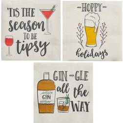 Funny Holiday Cocktail Napkins, Christmas Party Supplies (5 x 5 In, 150 Pack)