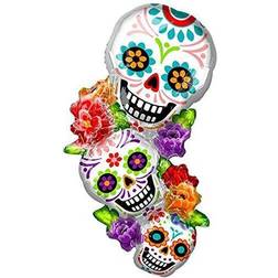 Stacking Sugar Skull Foil Balloon 38