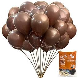 Dark Brown Balloons Retro Chocolate Coffee Balloons 70 pcs for Jungle Safari Woodland Women Men Wedding Neutral Rustic Theme Birthday Party Decorations