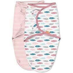 SwaddleMe Original Swaddle Size Large, 3-6 Months, 2-Pack (Feather Stripe)