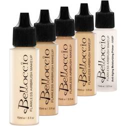 Belloccio Belloccio Fair Color Shade Foundation Set Professional Cosmetic Airbrush Makeup In 1 2 Oz Bottles