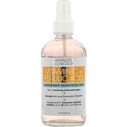 Advanced Clinicals Vitamin C + Ferulic Acid Antioxidant Glow Face Mist Spray.